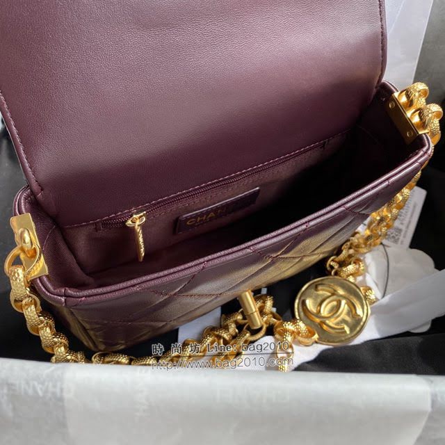 Chanel女包 香奈兒專櫃最新款限量版金幣包 Chanel小號金幣鏈條斜挎女包 AS2189  djc4206